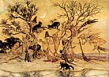 Arthur Rackham Famous Paintings - The Witches' Sabbath